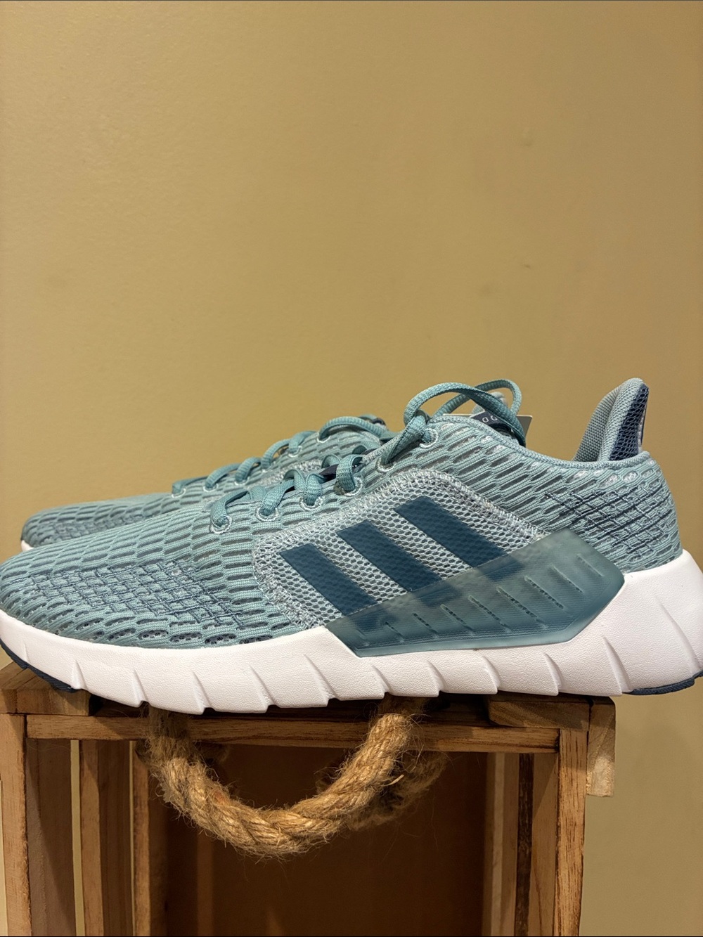 adidas Asweego Climacool Breathable Mesh Sneakers in Teal and White